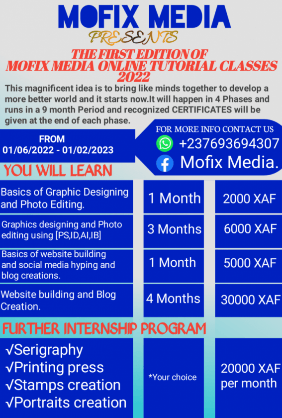 Mofix Media Tutorial Classes